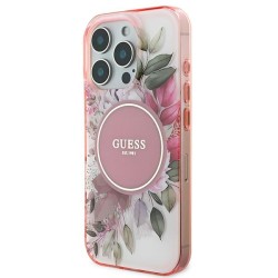 Guess IML Flower &amp;amp; Tonal Circle MagSafe iPhone 16 Pro Max Case - Pink