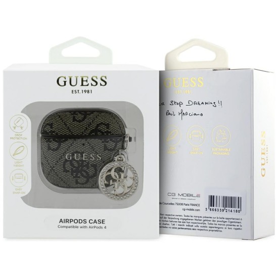 Guess 4G Strass Charm Case for AirPods 4 - Brown Guess 4G Strass Charm Case for AirPods 4 - Brown