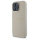 Guess Grained Gold Ring MagSafe Case for iPhone 16 Pro Max - Beige