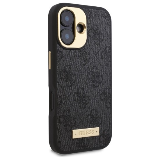 Guess 4G Logo Plate MagSafe Case for iPhone 16 Plus - Black Guess 4G Logo Plate MagSafe Case for iPhone 16 Plus - Black