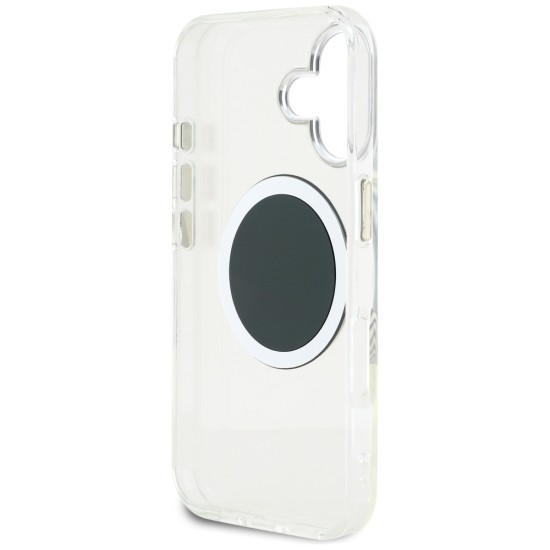 Guess IML Metal Colored Circle Classic Logo MagSafe case for iPhone 16 - black Guess IML Metal Colored Circle Classic Logo MagSafe case for iPhone 16 - black