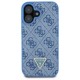 Guess Leather Metal Logo Strass Crossbody Case for iPhone 16 - Blue Guess Leather Metal Logo Strass Crossbody Case for iPhone 16 - Blue