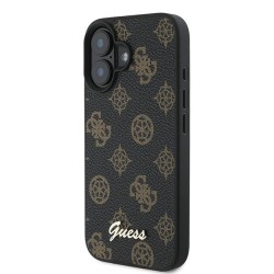 Guess Peony Script MagSafe iPhone 16 Plus Case - Black Guess Peony Script MagSafe iPhone 16 Plus Case - Black