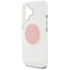Guess IML Metal Colored Circle Classic Logo MagSafe iPhone 16 Case - Pink