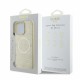 Guess Saffiano Peony Classic Logo MagSafe case for iPhone 16 Pro - gold Guess Saffiano Peony Classic Logo MagSafe case for iPhone 16 Pro - gold