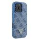 Guess Leather Metal Logo Strass Crossbody Case for iPhone 16 Pro - Blue Guess Leather Metal Logo Strass Crossbody Case for iPhone 16 Pro - Blue