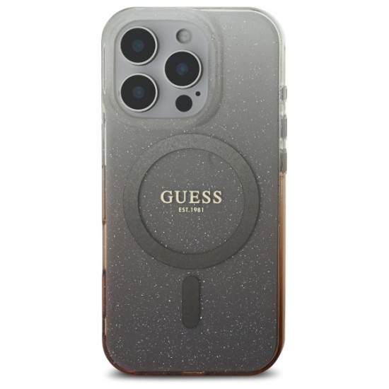 Guess IML Glitter Gradient MagSafe iPhone 16 Pro Case - Brown Guess IML Glitter Gradient MagSafe iPhone 16 Pro Case - Brown