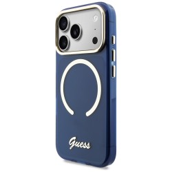 Guess IML Script Metal MagSafe Case for iPhone 17 Pro - Blue Guess IML Script Metal MagSafe Case for iPhone 17 Pro - Blue
