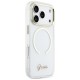 Guess IML Script Metal MagSafe Case for iPhone 17 Pro Max - Clear
