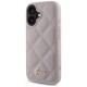 Guess Quilted Metal Logo iPhone 16 Case - Pink Guess Quilted Metal Logo iPhone 16 Case - Pink