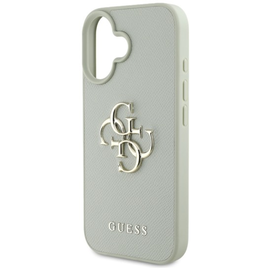 Guess Grained Big 4G Logo Small Classic Logo case for iPhone 16 - green