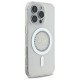 Guess IML Rhinestones MagSafe Case for iPhone 16 Pro - White