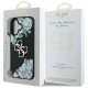 Guess Grained Roses Big 4G logo case for iPhone 16 - black Guess Grained Roses Big 4G logo case for iPhone 16 - black