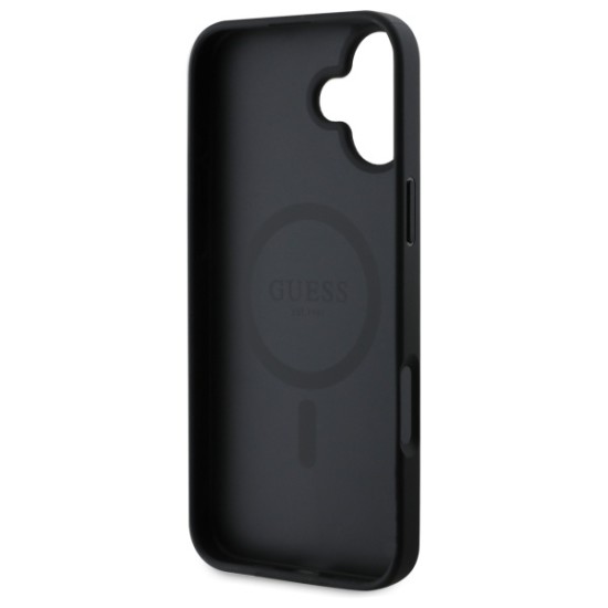 Guess 4G Ring Classic Logo MagSafe case for iPhone 16 - black