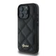 Guess Quilted Metal Logo iPhone 16 Pro Case - Black Guess Quilted Metal Logo iPhone 16 Pro Case - Black