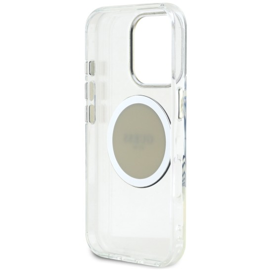 Guess IML Metal Colored Circle Classic Logo MagSafe case for iPhone 16 Pro - gray Guess IML Metal Colored Circle Classic Logo MagSafe case for iPhone 16 Pro - gray