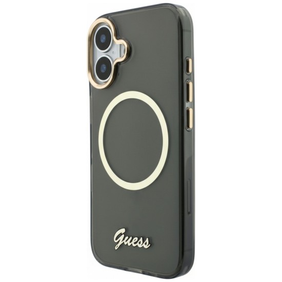 Guess IML Script Metal MagSafe Case for iPhone 17 - Black Guess IML Script Metal MagSafe Case for iPhone 17 - Black