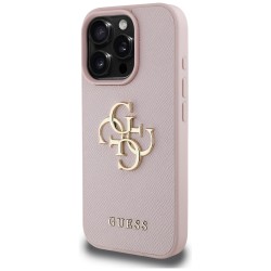 Guess Grained Big 4G Logo Small Classic Logo Case for iPhone 16 Pro - Pink Guess Grained Big 4G Logo Small Classic Logo Case for iPhone 16 Pro - Pink