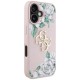 Guess Grained Roses Big 4G logo iPhone 16 case - pink Guess Grained Roses Big 4G logo iPhone 16 case - pink