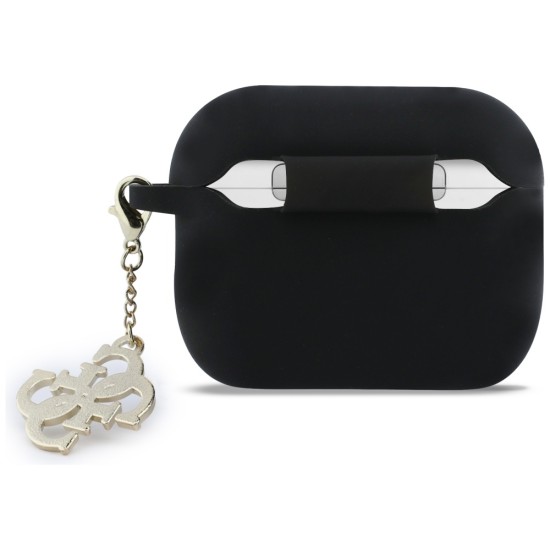 Guess Silicone 4G Charm Case for AirPods Pro 3 - Black Guess Silicone 4G Charm Case for AirPods Pro 3 - Black