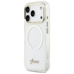 Guess IML Script Metal MagSafe Case for iPhone 17 Pro - Clear Guess IML Script Metal MagSafe Case for iPhone 17 Pro - Clear