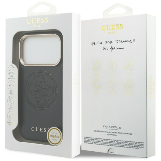Guess Perforated 4G MagSafe case for iPhone 17 Pro Max - black Guess Perforated 4G MagSafe case for iPhone 17 Pro Max - black