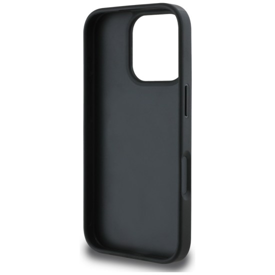 Guess Grained Roses Big 4G logo iPhone 16 Pro case - black Guess Grained Roses Big 4G logo iPhone 16 Pro case - black