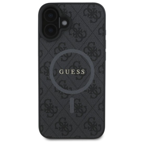 Guess 4G Ring Classic Logo MagSafe case for iPhone 16 - black