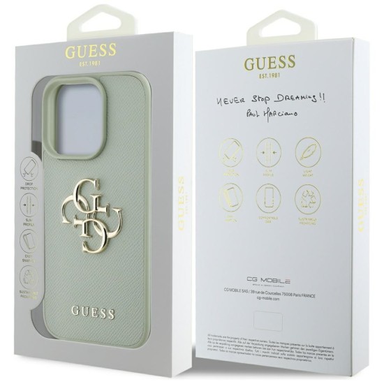 Guess Grained Big 4G Logo Small Classic Logo case for iPhone 16 Pro Max - green Guess Grained Big 4G Logo Small Classic Logo case for iPhone 16 Pro Max - green