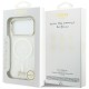 Guess IML Shell Script Metal MagSafe Case for iPhone 17 Pro Max - White