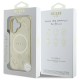 Guess Saffiano Peony Classic Logo MagSafe case for iPhone 16 - gold Guess Saffiano Peony Classic Logo MagSafe case for iPhone 16 - gold