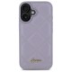 Guess Quilted Metal Logo case for iPhone 16 - light purple Guess Quilted Metal Logo case for iPhone 16 - light purple