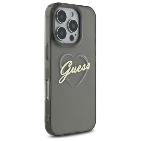 Guess IML Heart Case for iPhone 16 Pro Max - Black Guess IML Heart Case for iPhone 16 Pro Max - Black