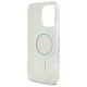 Guess IML Rhinestones MagSafe Case for iPhone 16 Pro Max - White