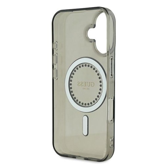 Guess IML Rhinestones MagSafe iPhone 16 Plus Case - Black Guess IML Rhinestones MagSafe iPhone 16 Plus Case - Black