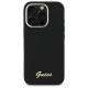 Guess Silicone Script Metal Logo & Frame Case for iPhone 16 Pro - Black Guess Silicone Script Metal Logo & Frame Case for iPhone 16 Pro - Black