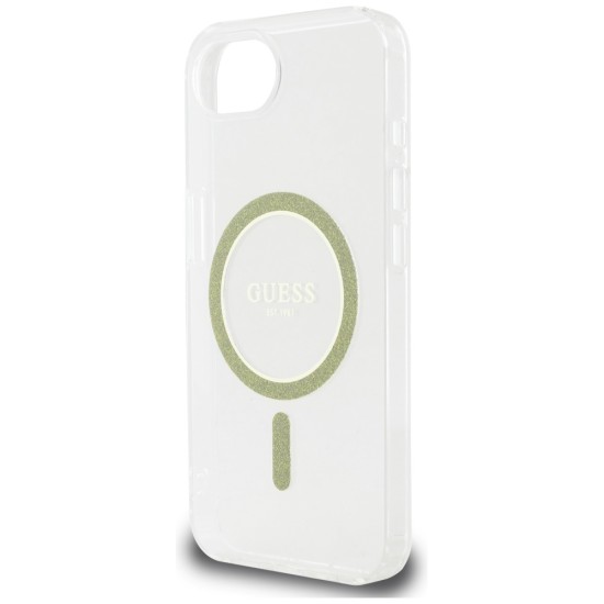 Guess IML Glitter Circle MagSafe iPhone 16e Case - Clear Guess IML Glitter Circle MagSafe iPhone 16e Case - Clear
