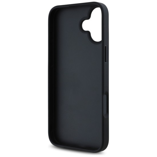 Guess Grained Roses Big 4G logo case for iPhone 16 - black Guess Grained Roses Big 4G logo case for iPhone 16 - black
