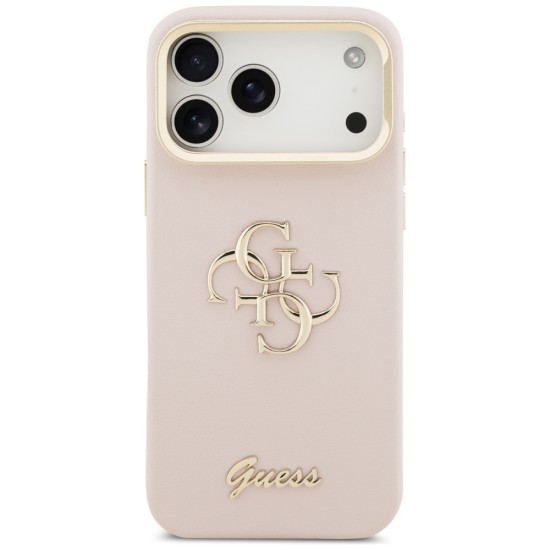Guess Grained Big 4G & Stand Camera Case for iPhone 17 Pro Max - Pink Guess Grained Big 4G & Stand Camera Case for iPhone 17 Pro Max - Pink