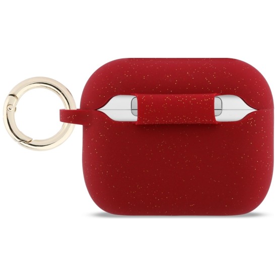 Guess Silicone Glitter Ring Case for AirPods Pro 3 - Red and Glitter Guess Silicone Glitter Ring Case for AirPods Pro 3 - Red and Glitter