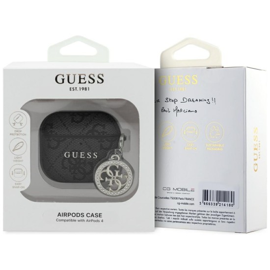Guess 4G Strass Charm Case for AirPods 4 - Black Guess 4G Strass Charm Case for AirPods 4 - Black