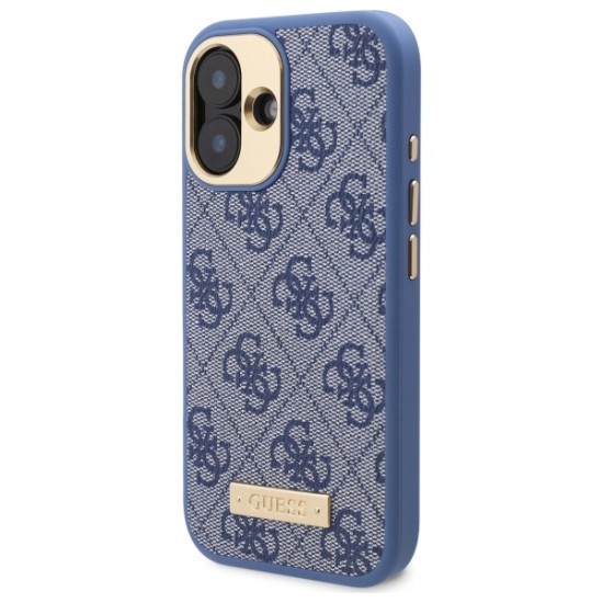Guess 4G Logo Plate MagSafe Case for iPhone 16 Plus - Blue Guess 4G Logo Plate MagSafe Case for iPhone 16 Plus - Blue