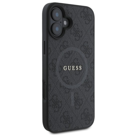 Guess 4G Ring Classic Logo MagSafe case for iPhone 16 - black