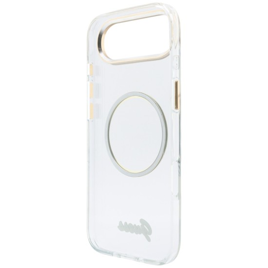 Guess IML Script Metal MagSafe Case for iPhone Air - Clear