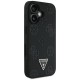 Guess Grained Hot Stamp Peony Triangle Logo MagSafe Case for iPhone 16 - Black