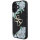 Guess Grained Roses Big 4G logo case for iPhone 16 - black Guess Grained Roses Big 4G logo case for iPhone 16 - black