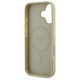 Guess Saffiano Peony Classic Logo MagSafe case for iPhone 16 - gold Guess Saffiano Peony Classic Logo MagSafe case for iPhone 16 - gold