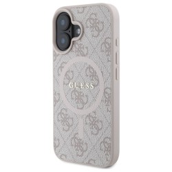 Guess 4G Ring Classic Logo MagSafe iPhone 16 Case - Pink Guess 4G Ring Classic Logo MagSafe iPhone 16 Case - Pink