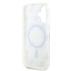 Guess IML 4G Background MagSafe Case for iPhone 16 Plus - White