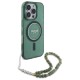 Guess IML Glitter With Pearl Strap MagSafe case for iPhone 16 Pro Max - green Guess IML Glitter With Pearl Strap MagSafe case for iPhone 16 Pro Max - green